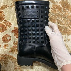 Luxury Valentino rain boots. New with tag. All docs, dust bag, box.